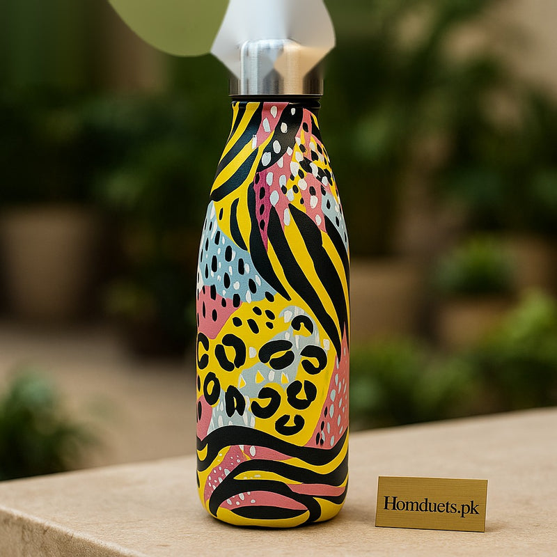 Luxury Printed Stainless Steel Insulated Water Bottle – Leakproof, Hot & Cold, 1 Pc