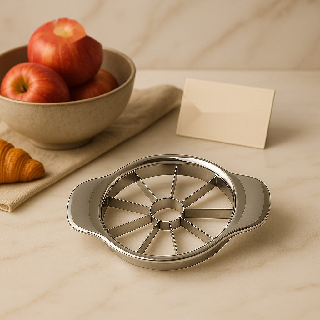 Luxury Stainless Steel Apple Slicer & Corer – 8-Blade Fruit Cutter
