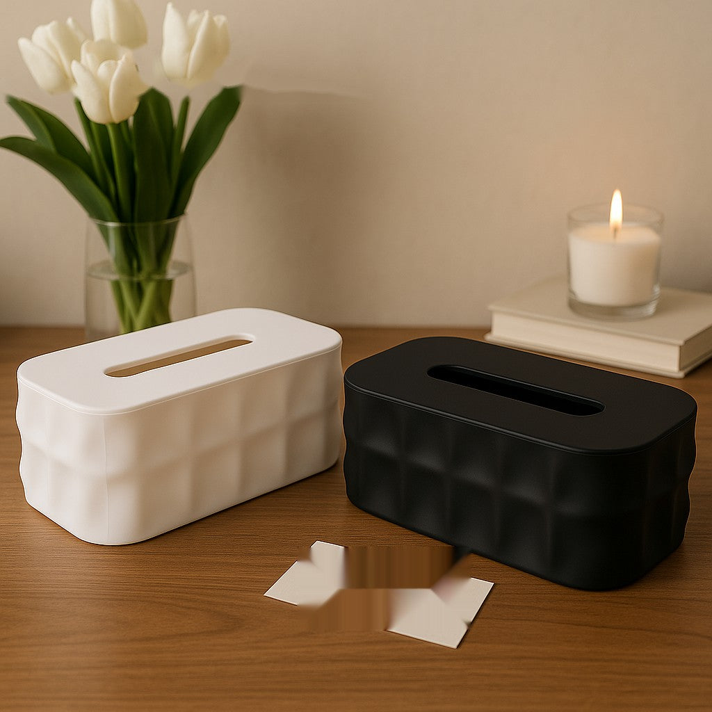 Modern Bubble Texture Tissue Box Cover – Premium Matte Finish