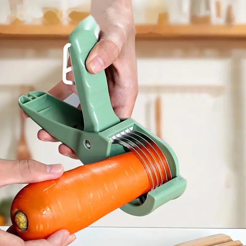Multi-Blade Handheld Vegetable Cutter – Quick Carrot Slicer & Julienne Tool