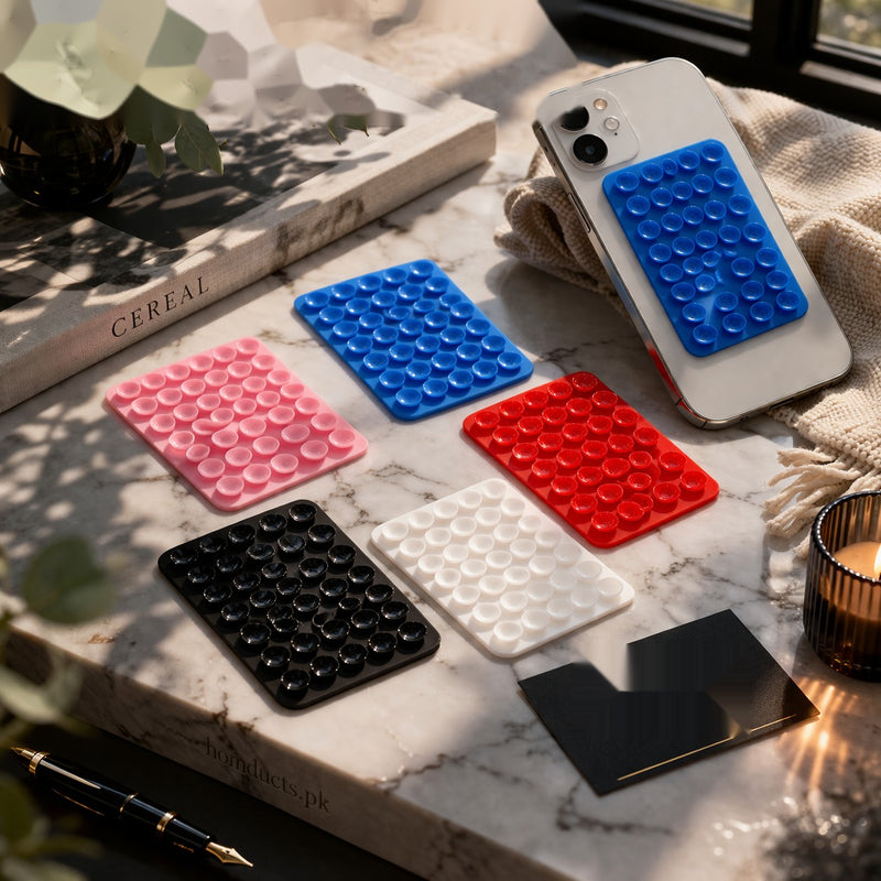 Multi-Color Suction Grip Pad for Mobile & Accessories – Anti-Slip Universal Holder (High Quality) (Double Sided)