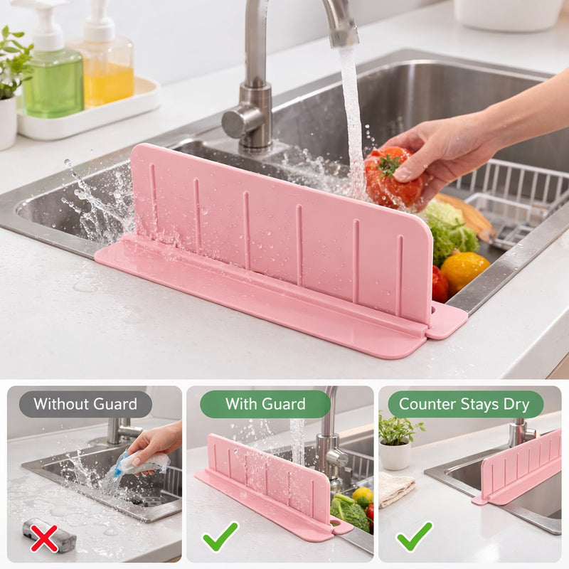 Multi-Purpose Sink Splash Guard & Dish Drying Organizer — view 2