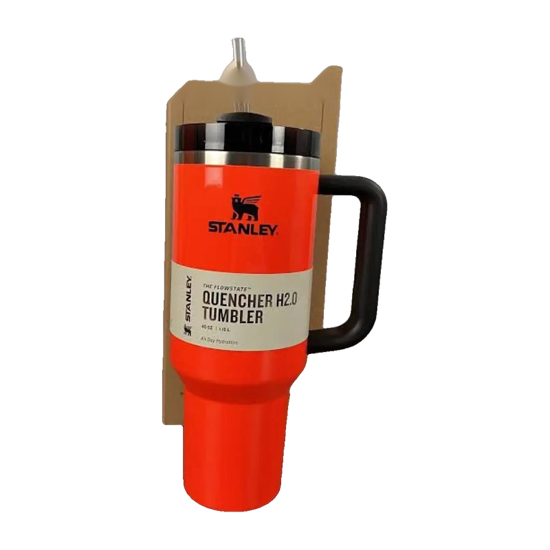 Orange Stanley Quencher H2.0 Tumbler 40oz - Insulated Hydration Mug
