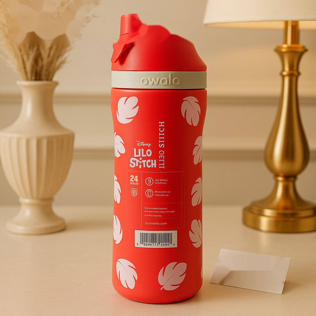 Owala 32oz Disney Lilo & Stitch Insulated Water Bottle – Leak-Proof, BPA-Free, 24-Hour Cold