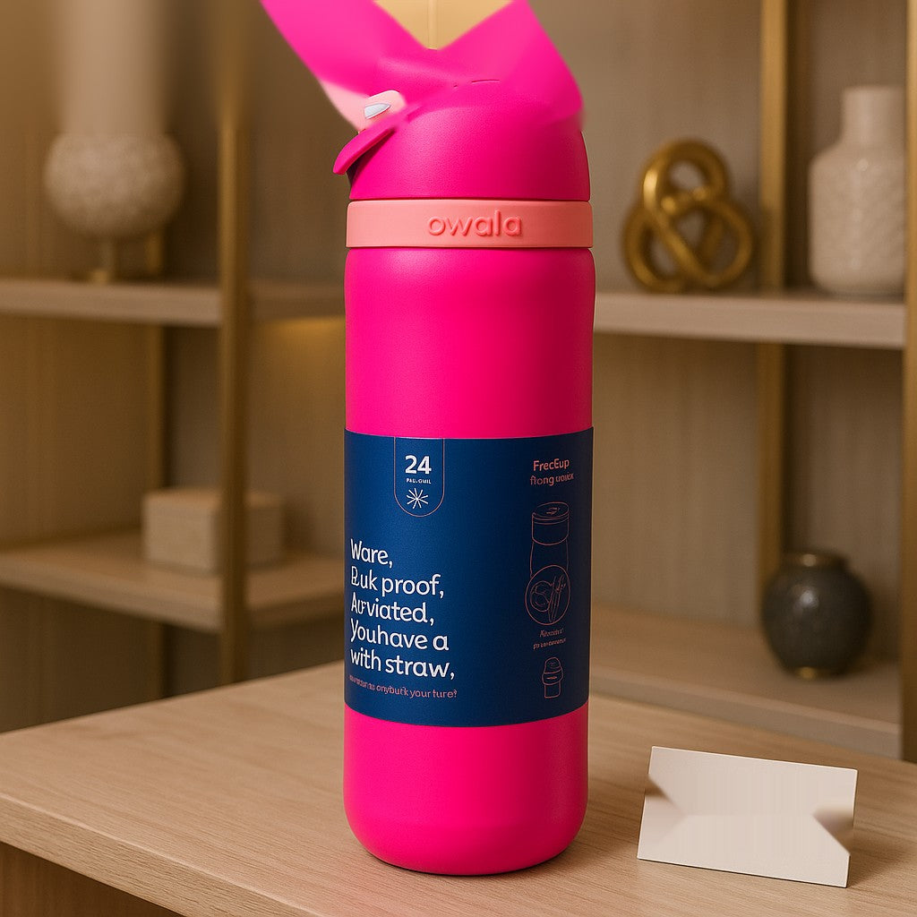 Owala FreeSip 32oz Stainless Steel Water Bottle – Leak-Proof, Double Wall Insulated, BPA-Free Hydration Bottle
