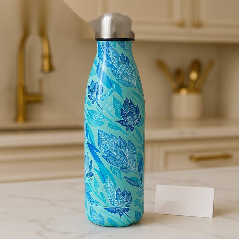 Premium Floral Insulated Water Bottle – 500ml | Hot & Cold Stainless Steel Bottle