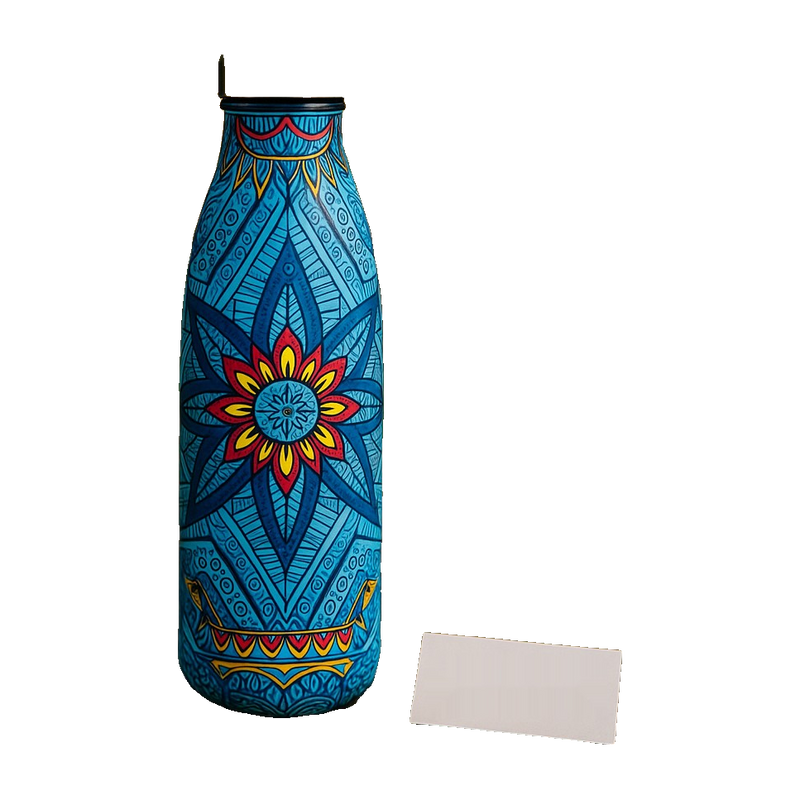 Premium Mandala Print Stainless Steel Insulated Bottle – 500ml | Hot & Cold Thermal Flask