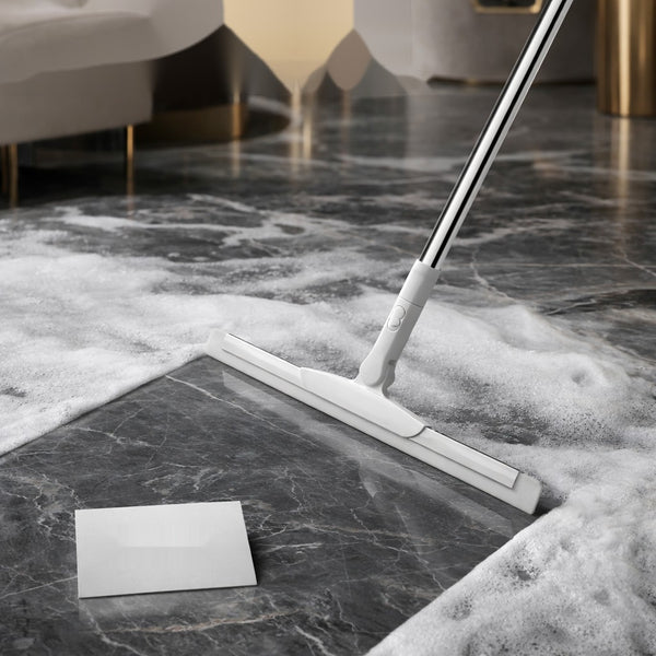 Premium Stainless Steel Floor Squeegee with Long Handle – Multi-Purpose Water & Foam Cleaner