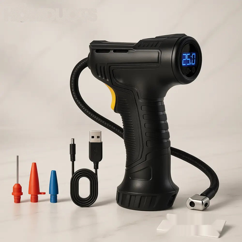 Premium Wireless Digital Tire Inflator with LCD Display – Fast Portable Air Pump