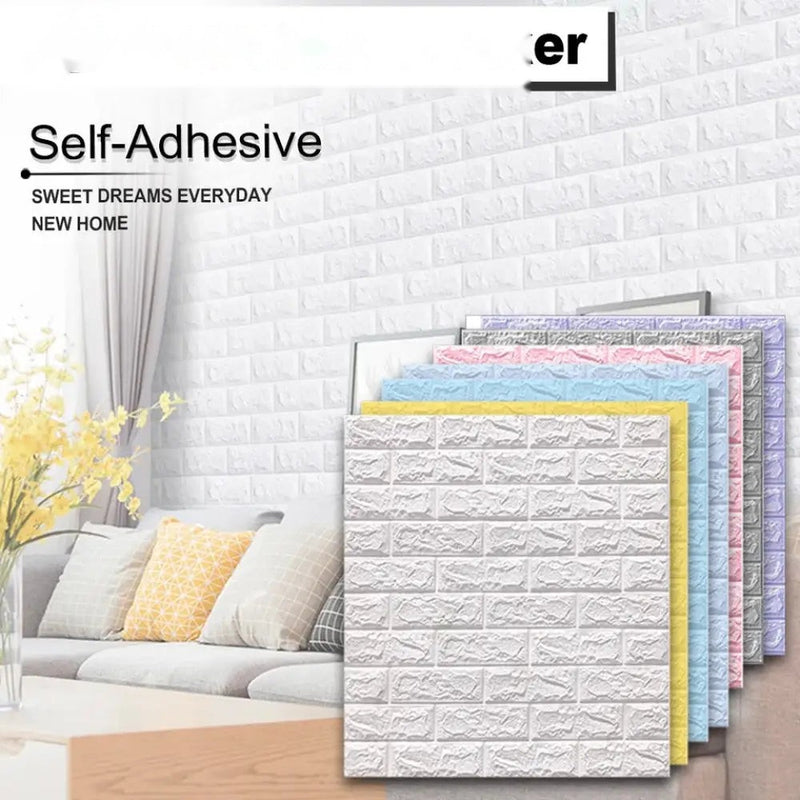 Self Adhesive 3D Brick Wall sheets