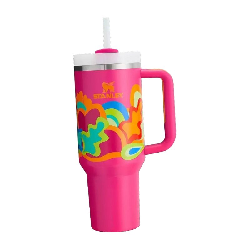 Stanley 40oz Quencher H2.0 Tumbler - Tropical Wave Edition: Stay Hydrated in Style