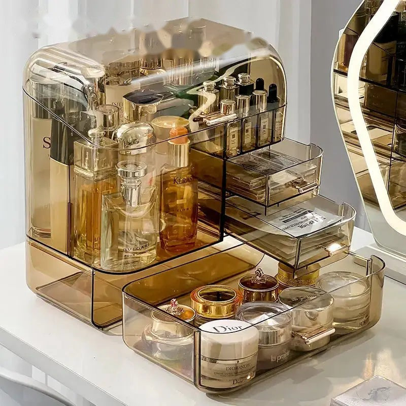 Transparent Multilayer Cosmetic Organizer