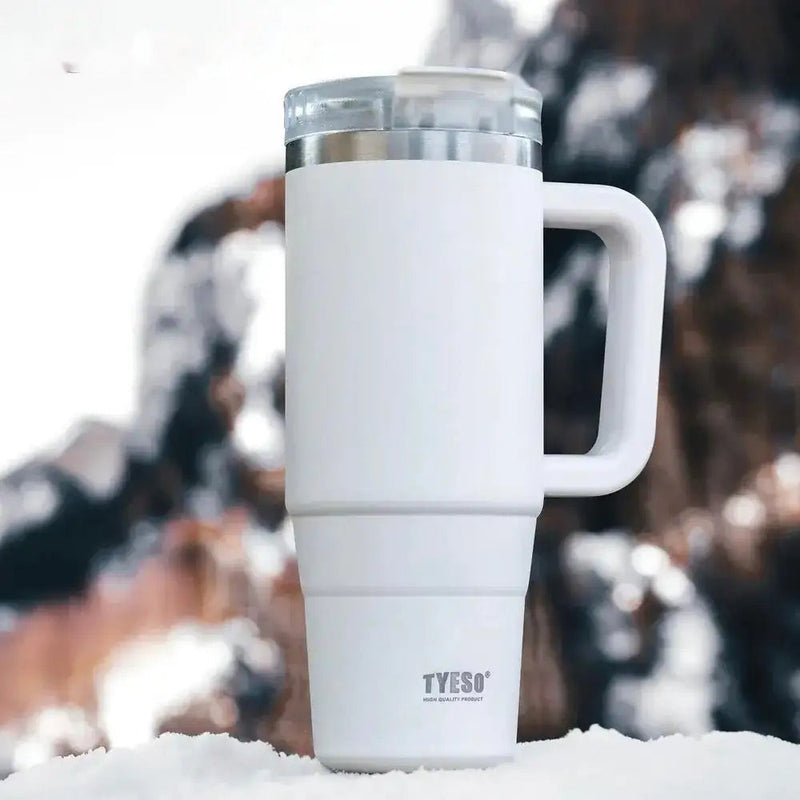 TYESO AURA 40oz Stainless Steel Insulated Travel Tumbler with Straw – Leak-Proof & Reusable