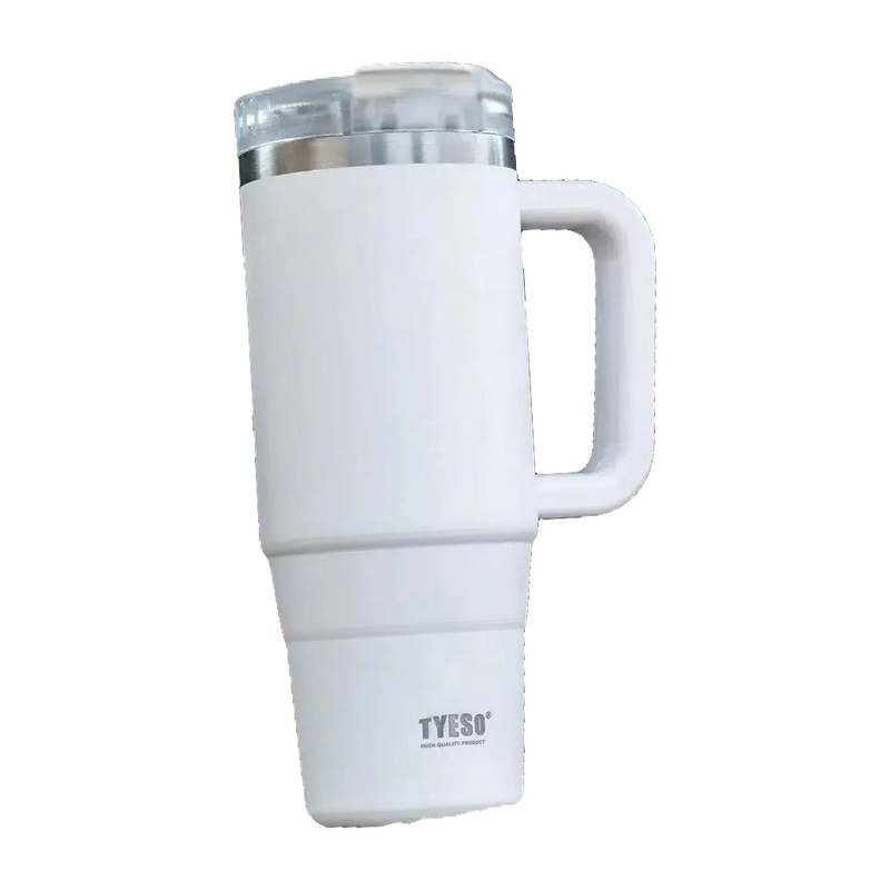TYESO AURA 40oz Stainless Steel Insulated Travel Tumbler with Straw – Leak-Proof & Reusable
